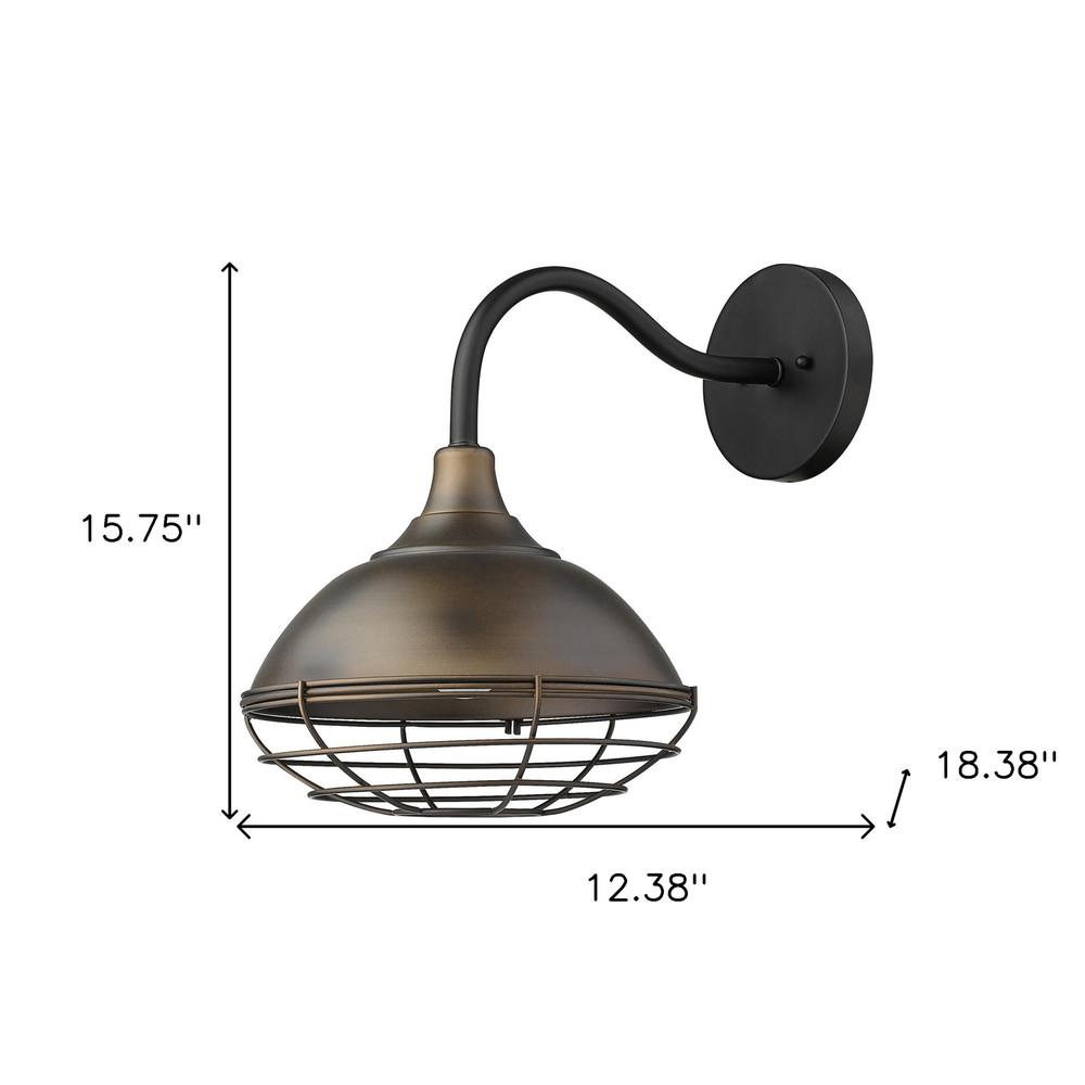 Afton 1-Light Oil-Rubbed Bronze Wall Light. Picture 8