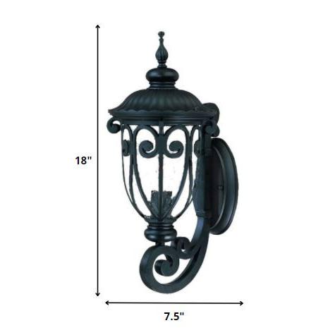 Traditional Matte Black Wall Sconce. Picture 5