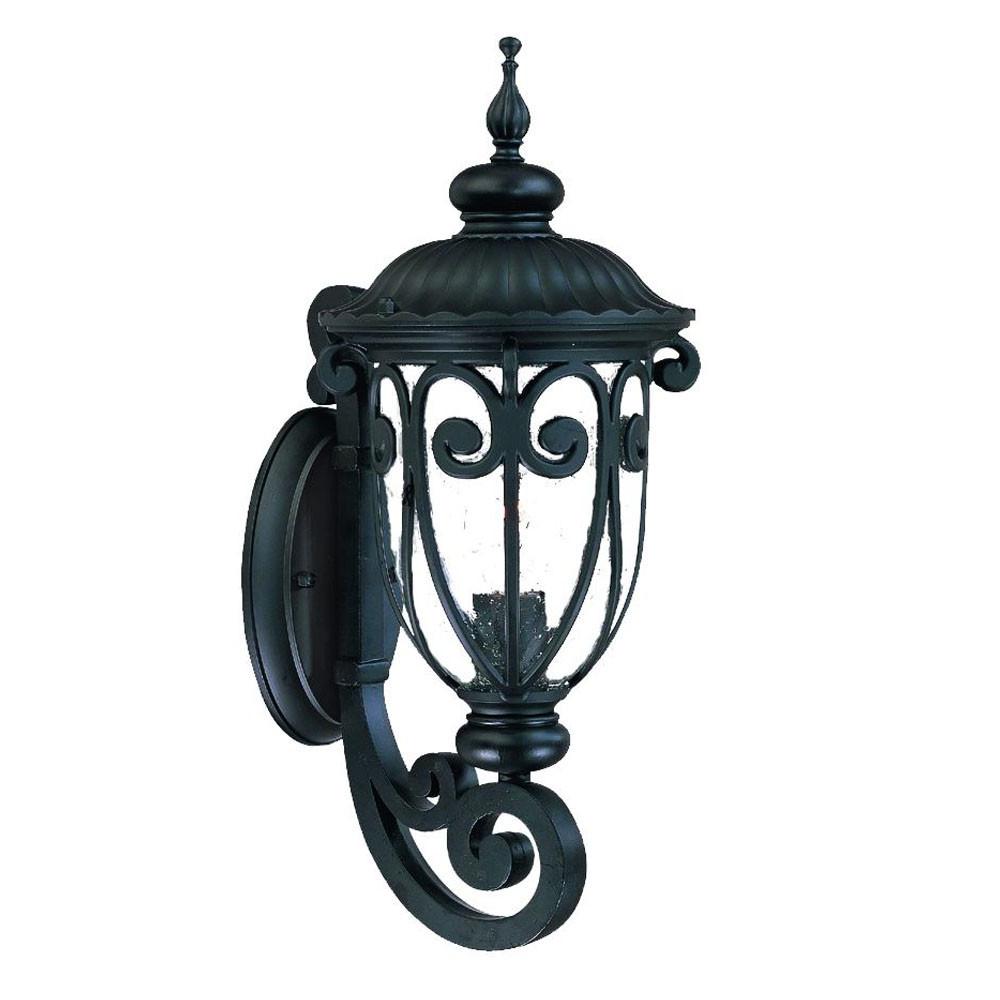 Traditional Matte Black Wall Sconce. Picture 2