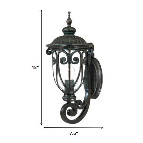 Traditional Dark Brown Wall Sconce. Picture 5