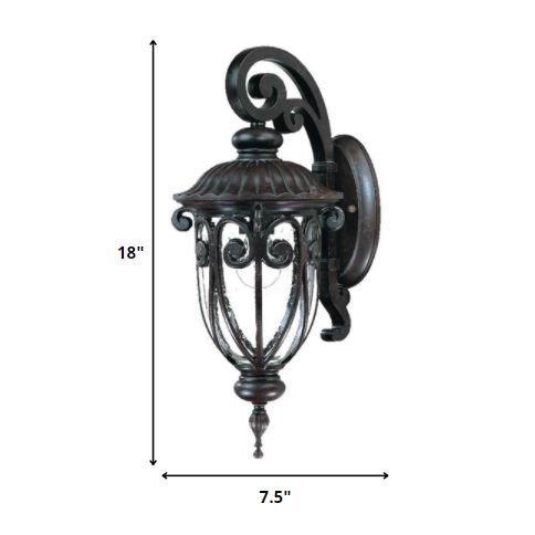 Dark Brown Hanging Goblet Wall Light. Picture 5