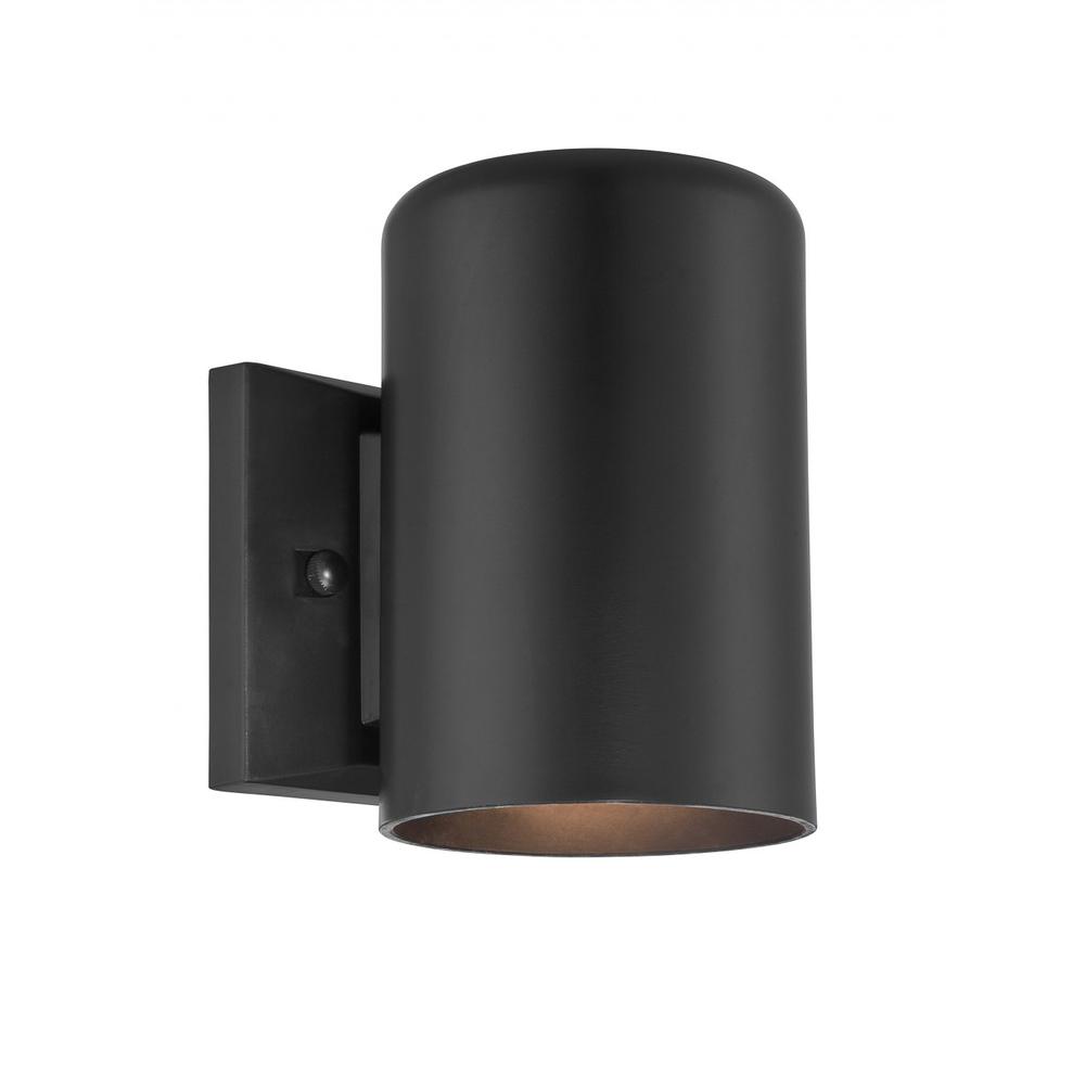 Minimalist Matte black Cylinder Wall Light. Picture 1