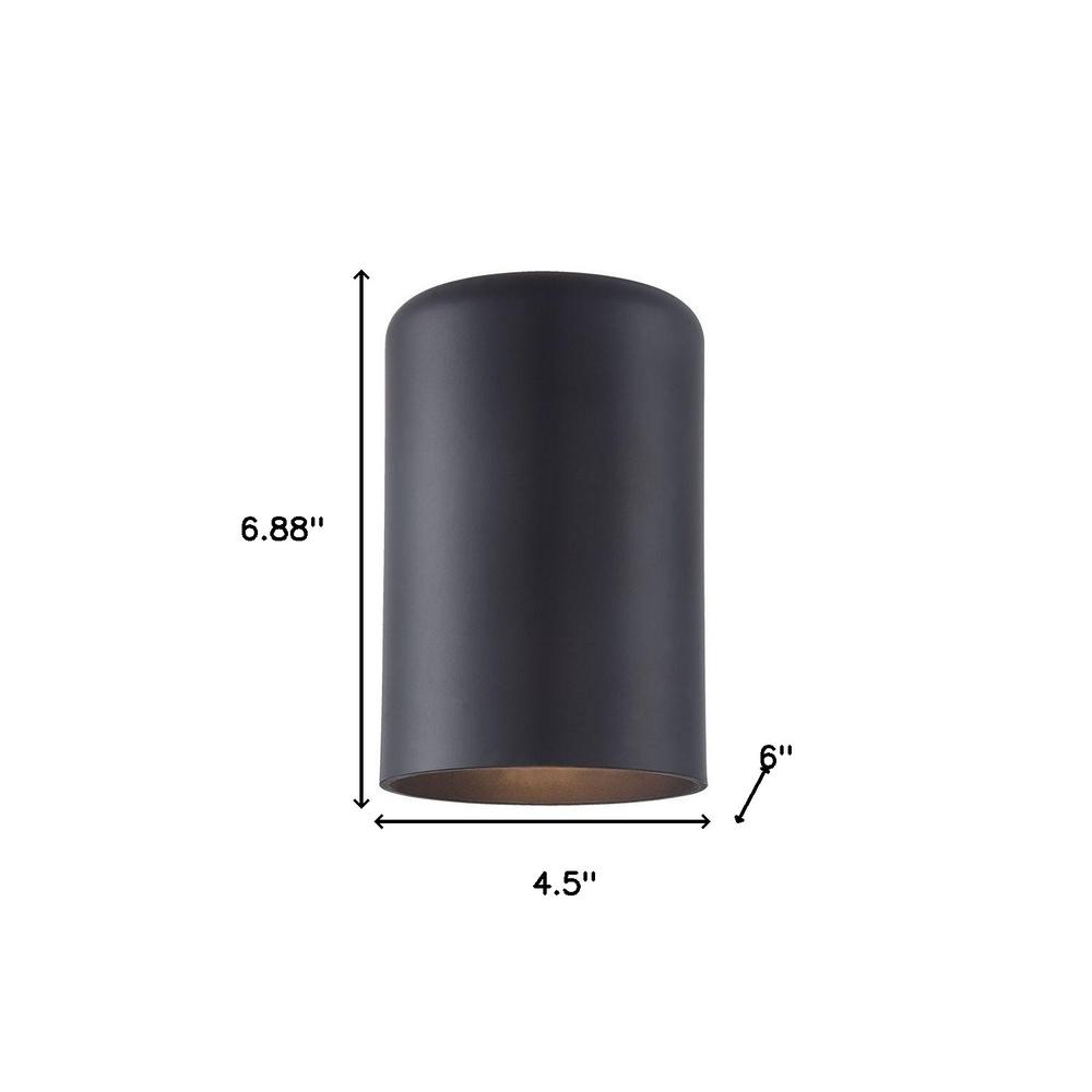 Minimalist Matte black Cylinder Wall Light. Picture 4