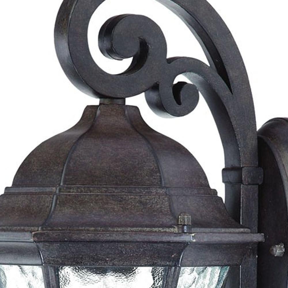 Antique Black Tapered Hanging Lantern Wall Light. Picture 4
