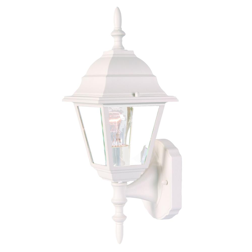 Distressed White Swing Arm Outdoor Wall Light. Picture 1