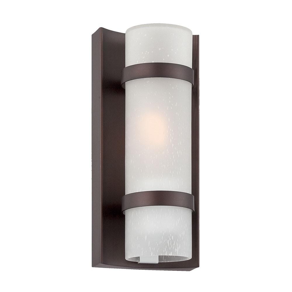 Bronze and White Glass Wall Sconce. Picture 1