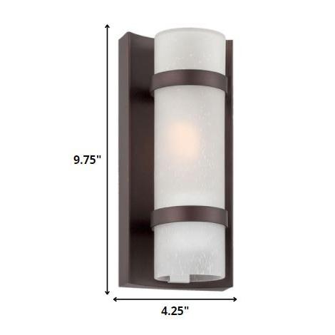 Bronze and White Glass Wall Sconce. Picture 5