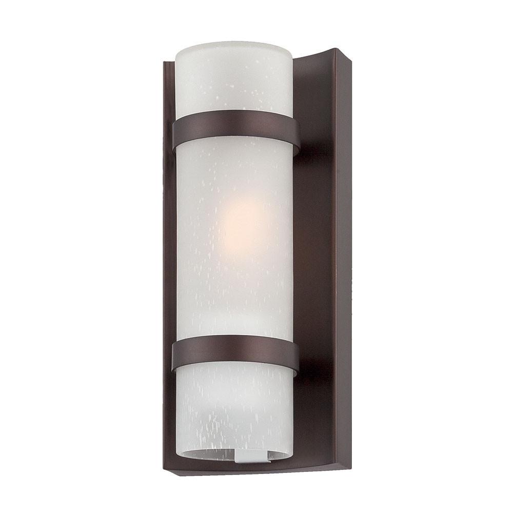 Bronze and White Glass Wall Sconce. Picture 2