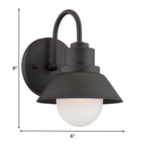 Matte Black Lamp Shade Wall Light. Picture 5