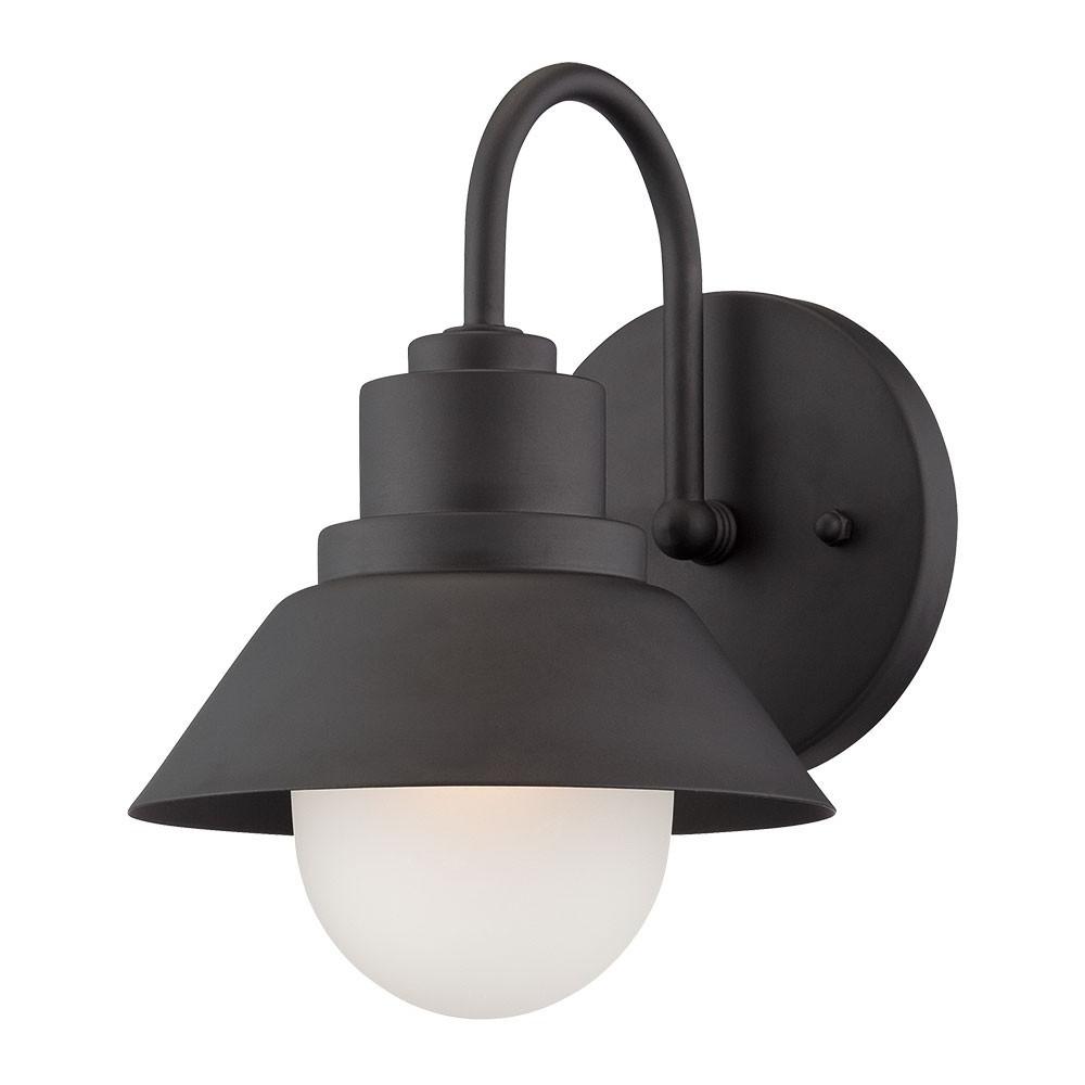 Matte Black Lamp Shade Wall Light. Picture 2