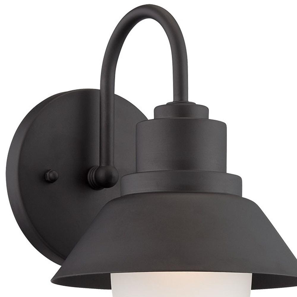 Matte Black Lamp Shade Wall Light. Picture 3