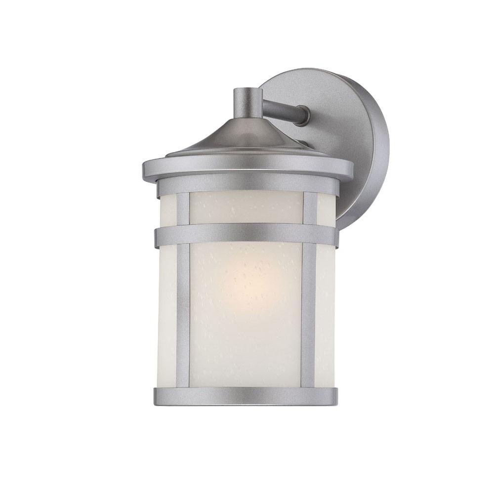 Brushed Silver Hanging Lantern Shape Wall Light. Picture 2