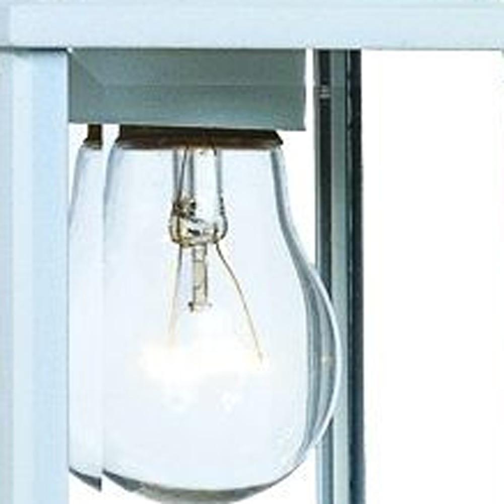 White Hanging Glass Lantern Wall Light. Picture 3
