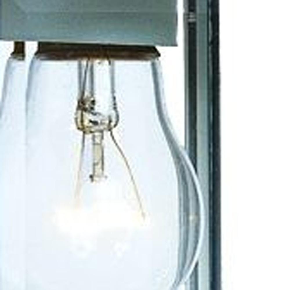 White Hanging Glass Lantern Wall Light. Picture 4