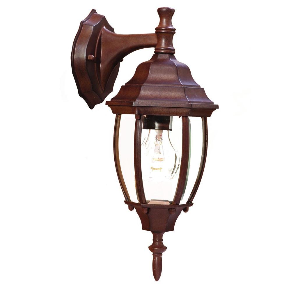 Dark Brown Hanging Globe Lantern Wall Light. Picture 2
