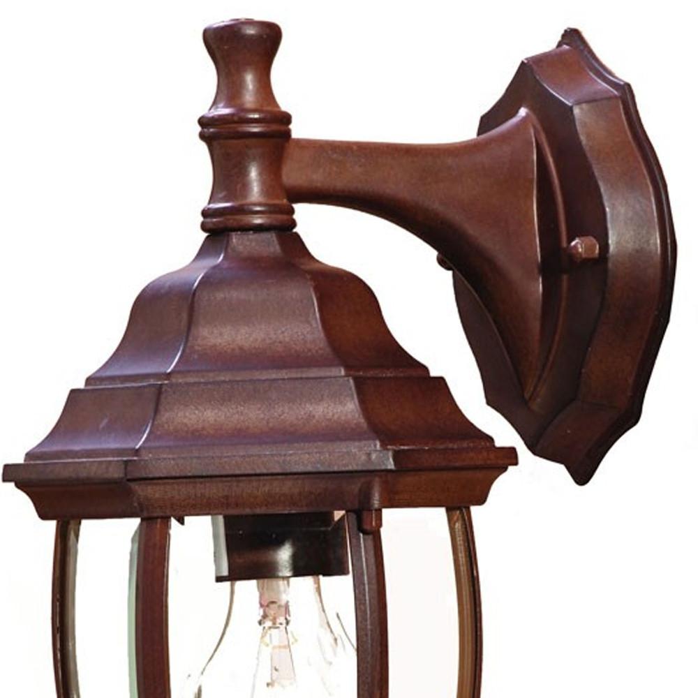 Dark Brown Hanging Globe Lantern Wall Light. Picture 3