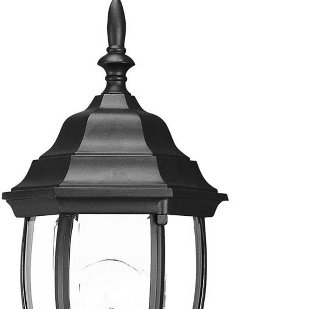 Matte Black Globe Lantern Wall Light. Picture 3