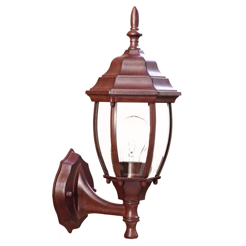Dark Brown Globe Lantern Wall Light. Picture 2