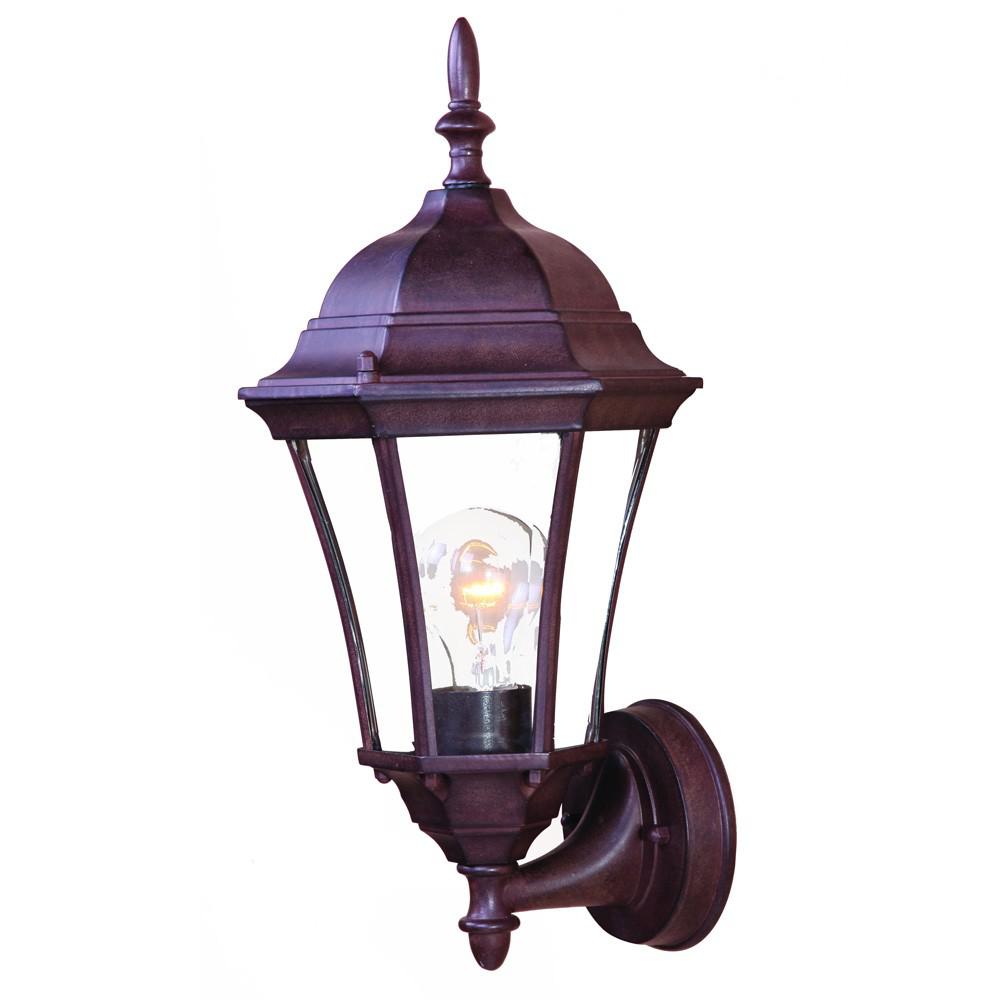 Dark Brown Carousel Lantern Wall Light. Picture 1