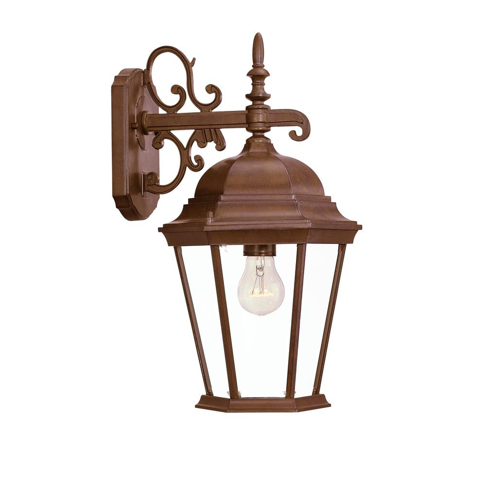 Brown Domed Hanging Lantern Wall Light. Picture 2