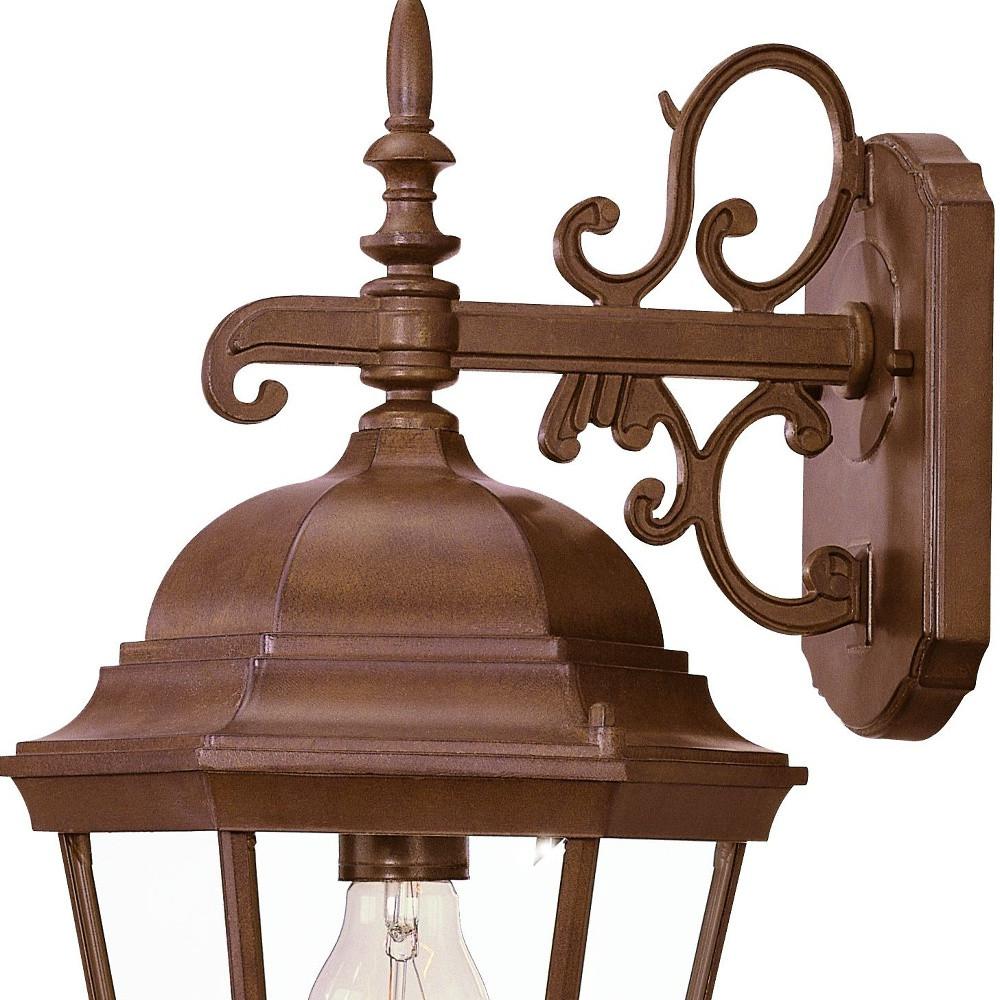 Brown Domed Hanging Lantern Wall Light. Picture 3
