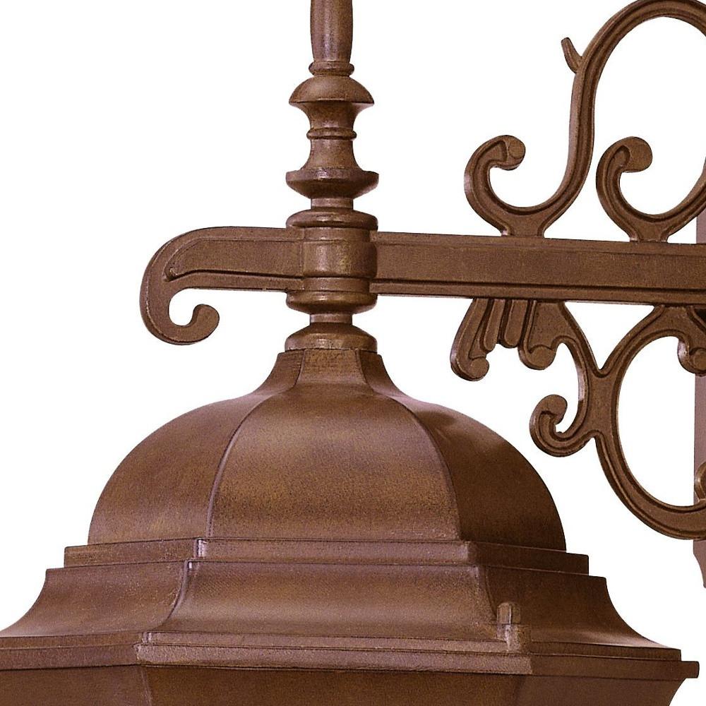 Brown Domed Hanging Lantern Wall Light. Picture 4