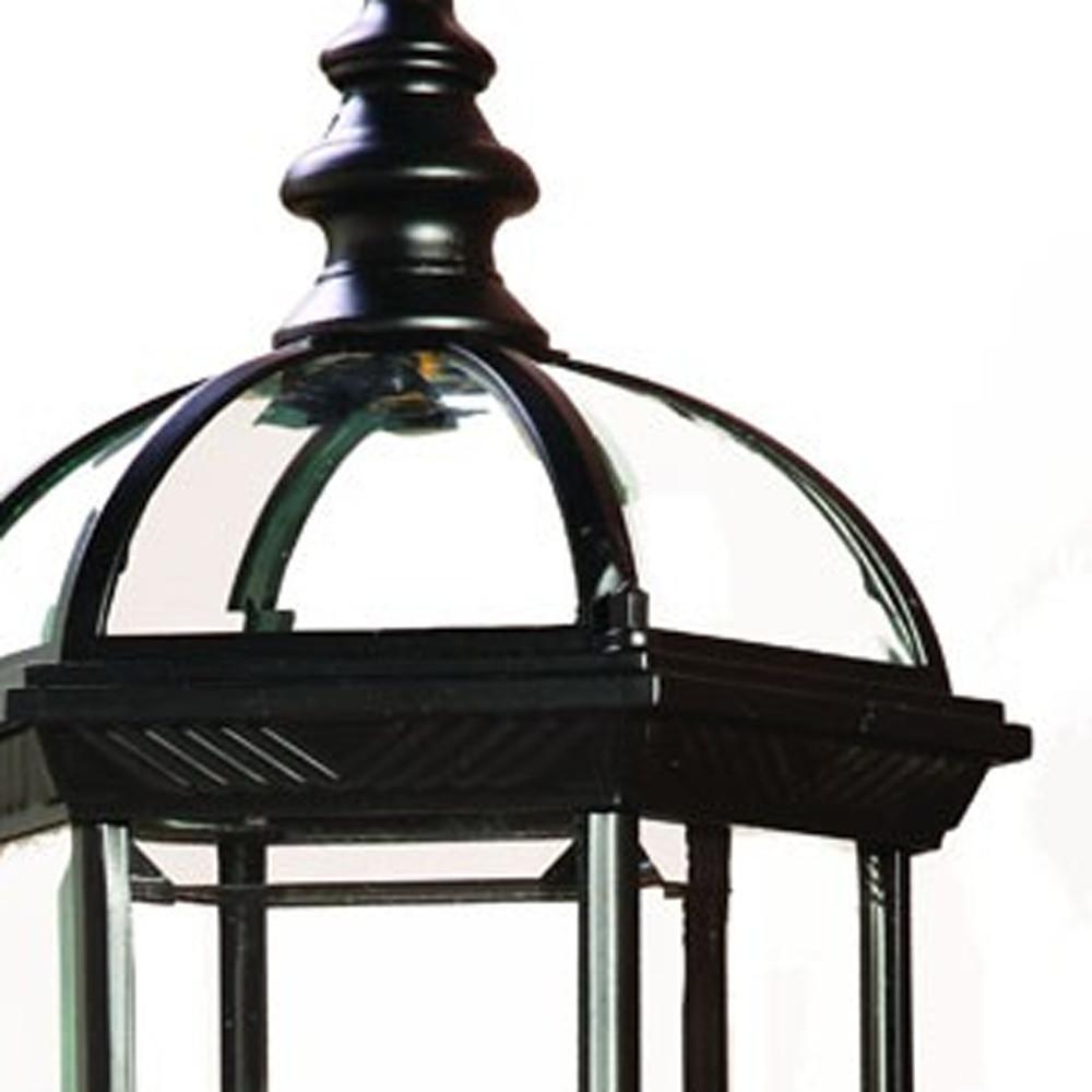 Matte Black Cylindrical Lantern Wall Light. Picture 4