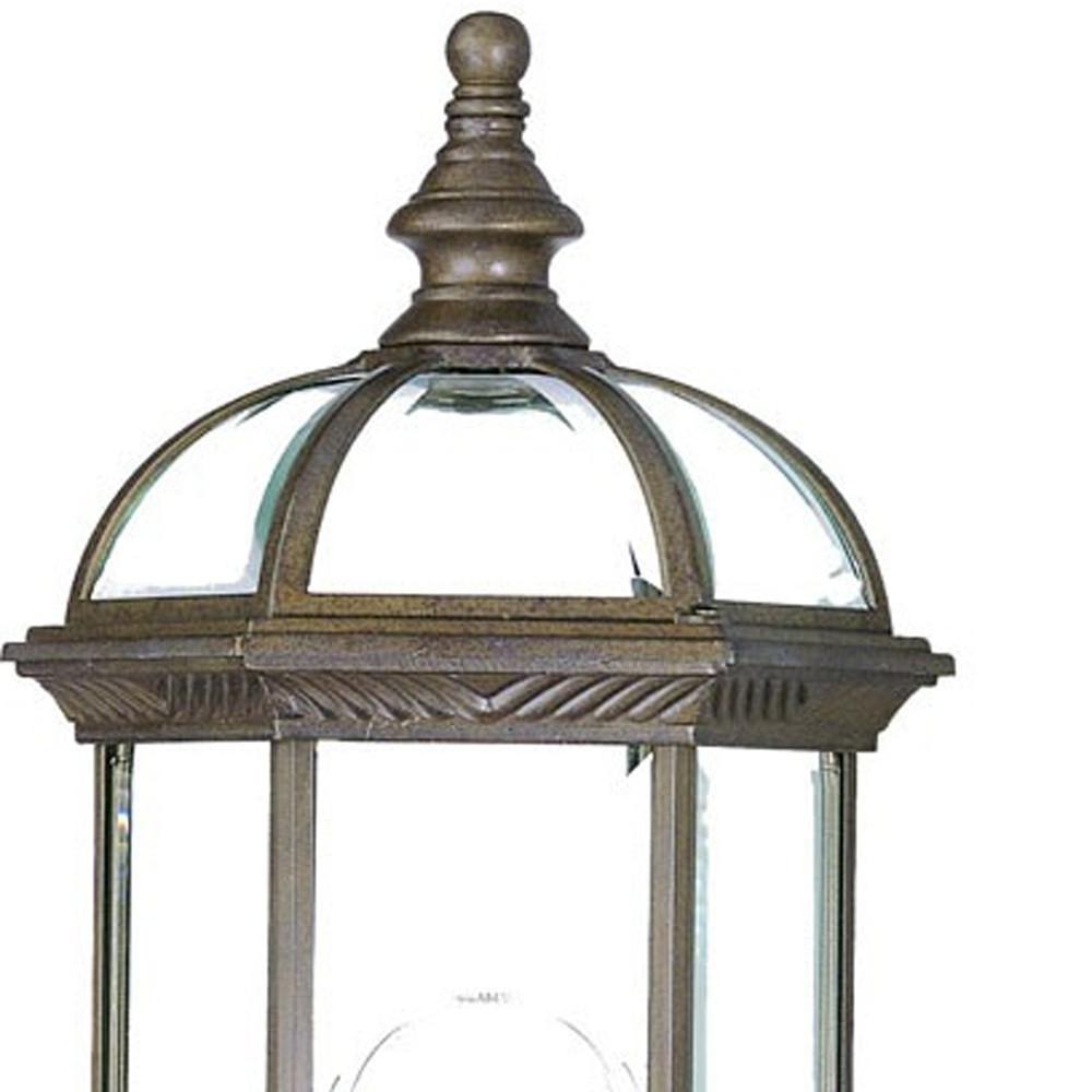 Antique Brown Cylindrical Lantern Wall Light. Picture 3