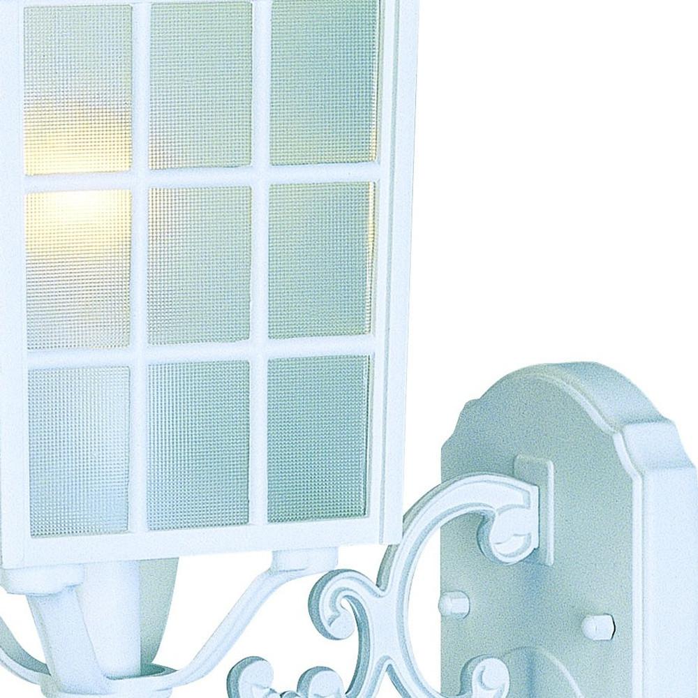 White Window Pane Lantern Wall Sconce. Picture 3