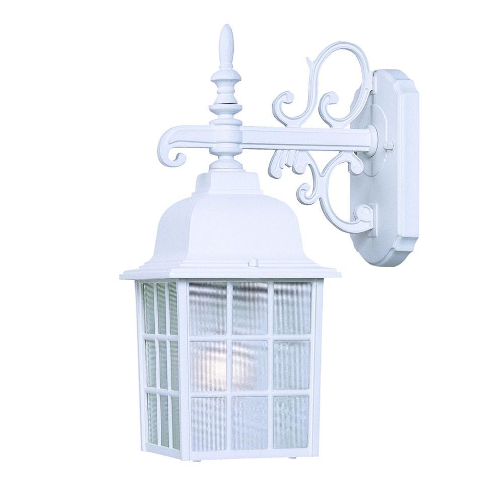 White Window Pane Lantern Wall Light. Picture 1