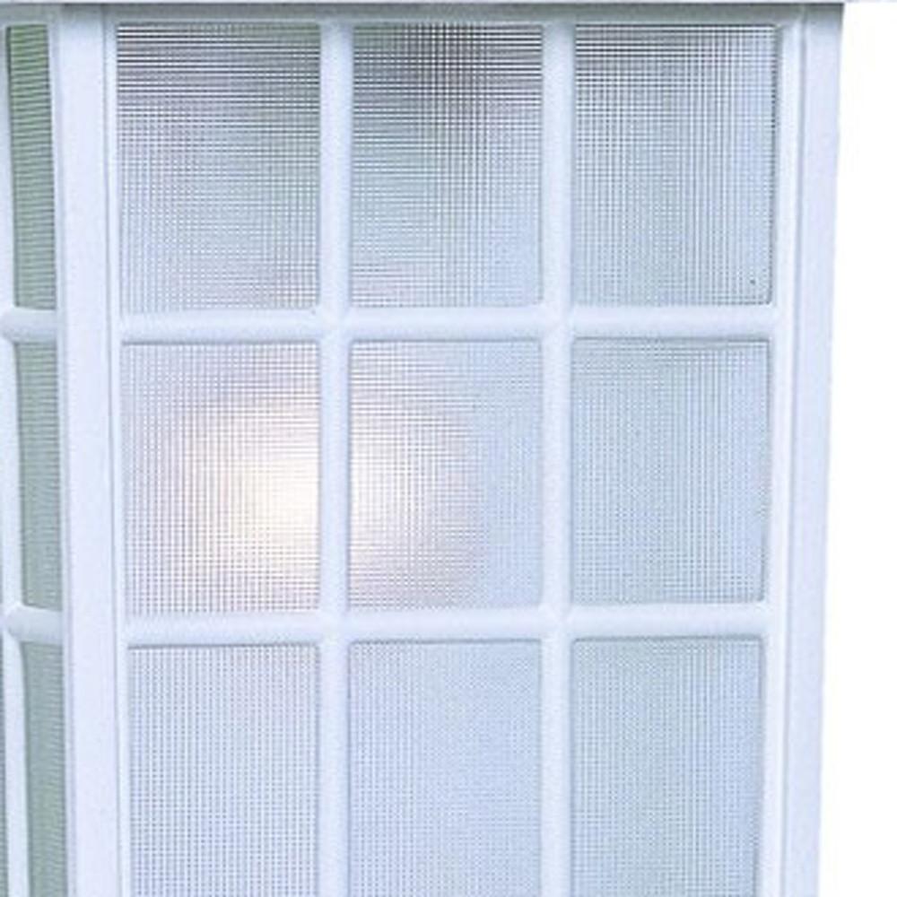 White Window Pane Lantern Wall Light. Picture 3
