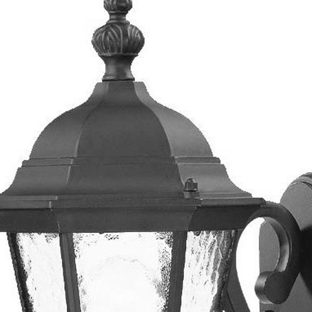 One Light Matte Black Carousel Lantern Wall Light. Picture 4