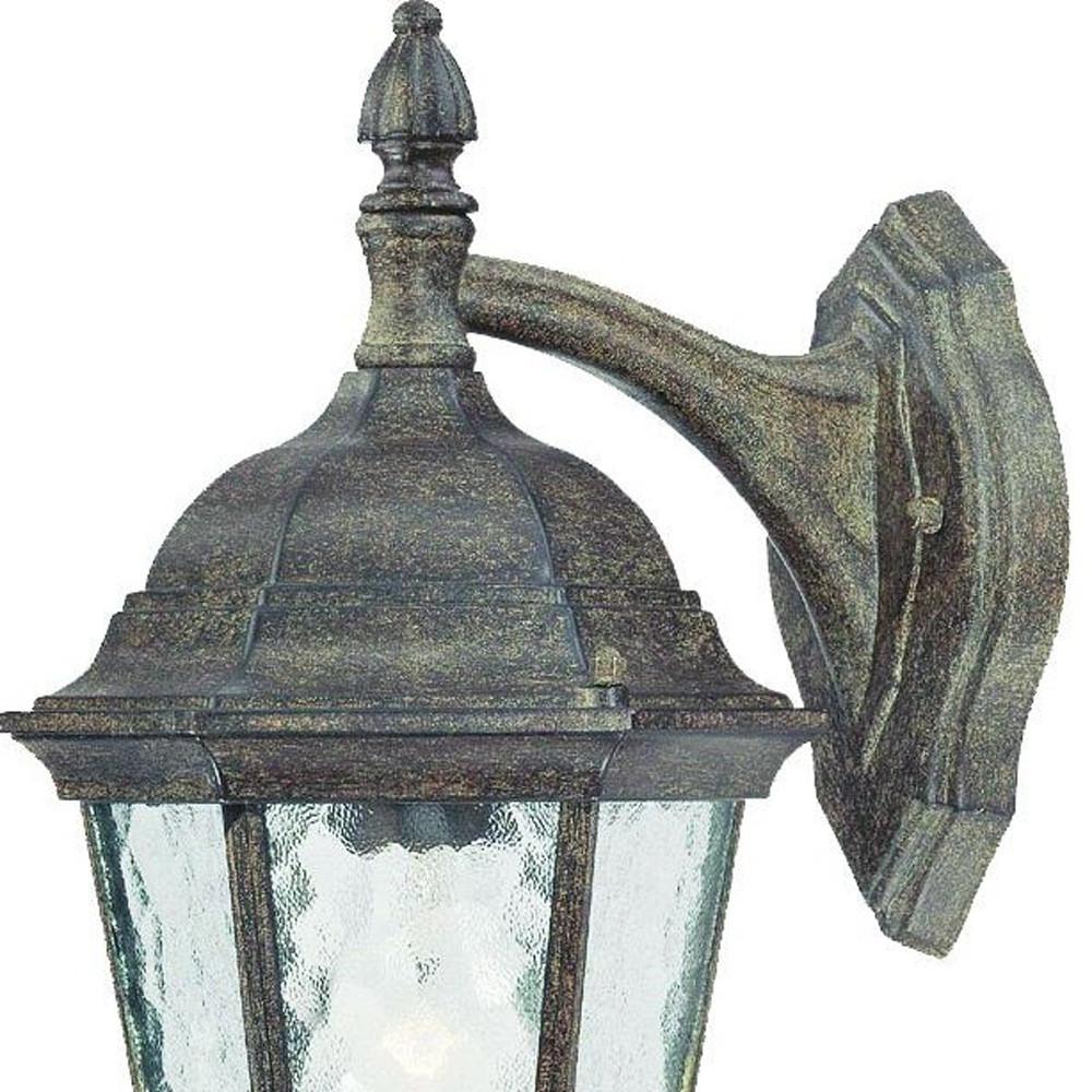 Two Light Brown Hanging Carousel Lantern Wall Light. Picture 4