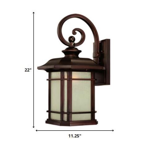 Somerset 1-Light Architectural Bronze Wall Light. Picture 5