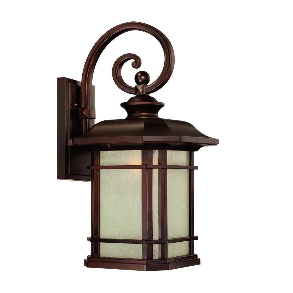 Somerset 1-Light Architectural Bronze Wall Light. Picture 2