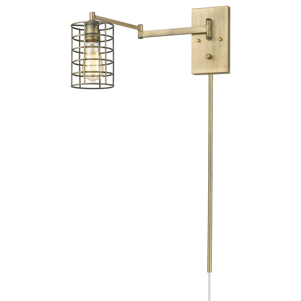 Industrial Gold Metal Wall Sconce. Picture 2