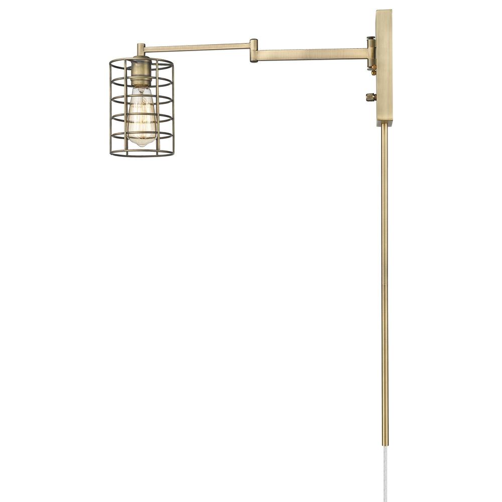 Industrial Gold Metal Wall Sconce. Picture 5