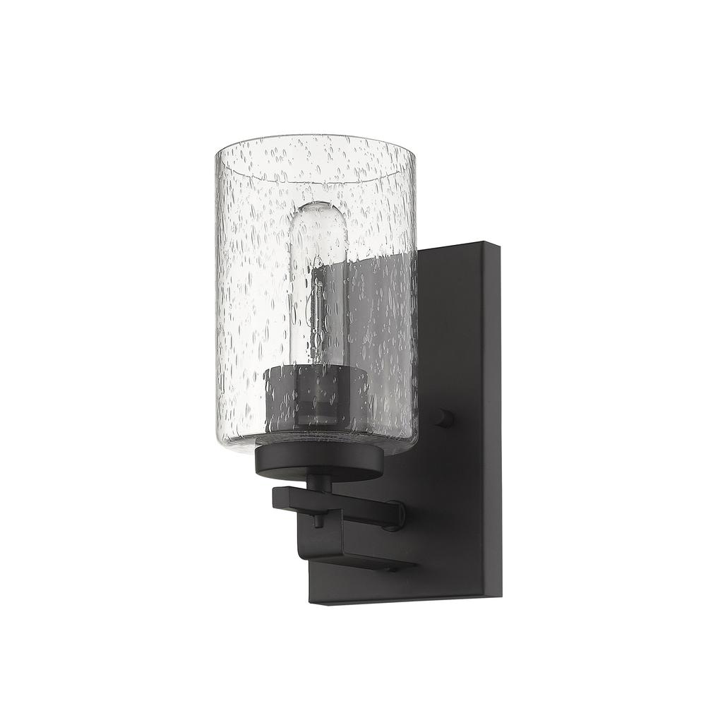Bronze Metal and Textured Glass Wall Sconce. Picture 1