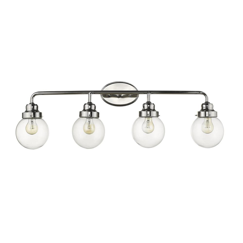 Portsmith 4-Light Polished Nickel Vanity. Picture 5