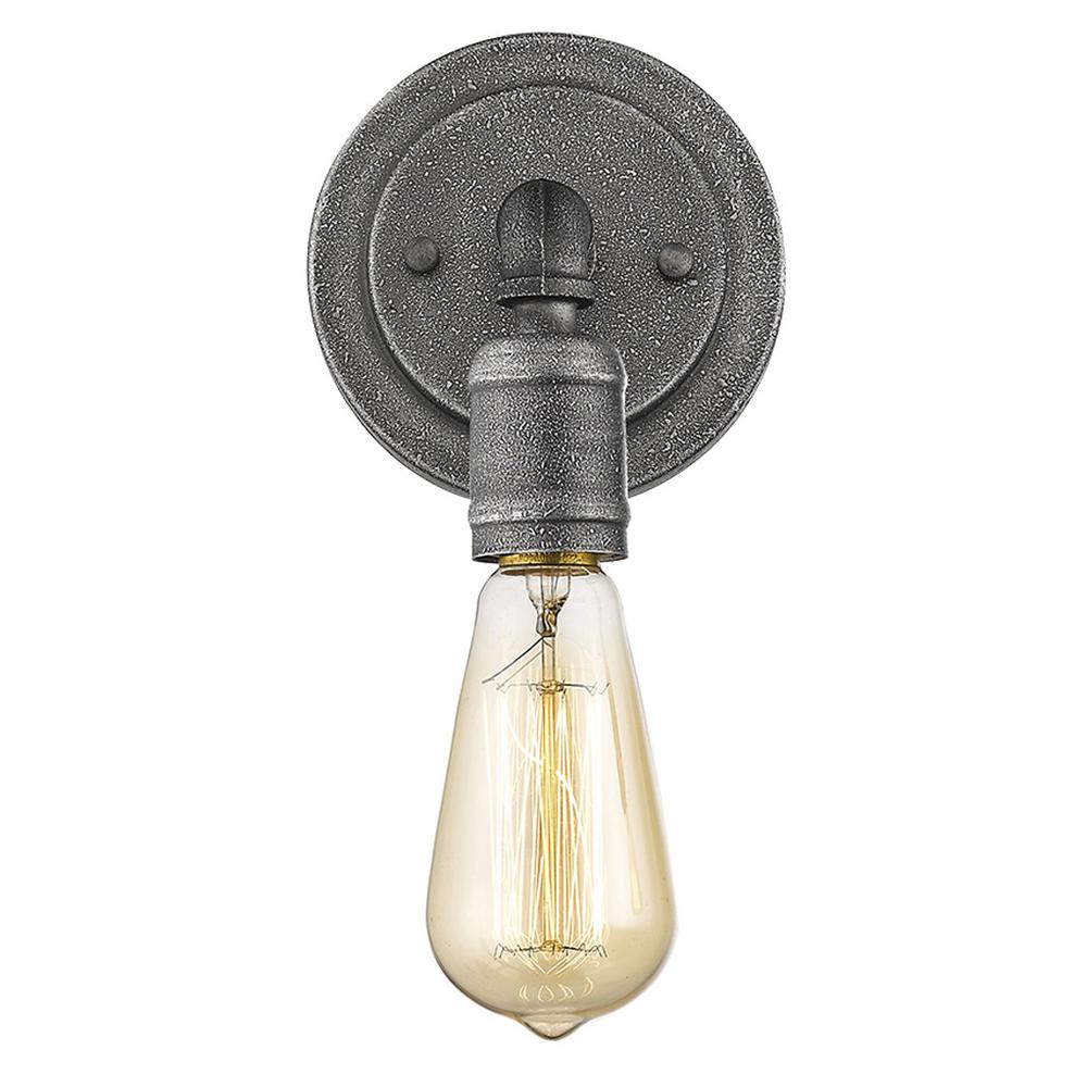 Industrial Textured Gray Wall Light. Picture 1