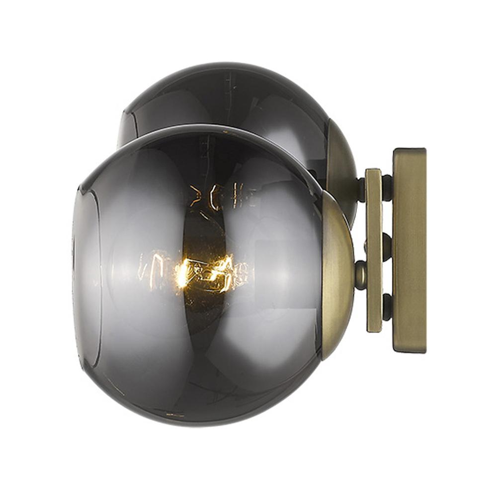 Lunette 2-Light Aged Brass Sconce. Picture 4