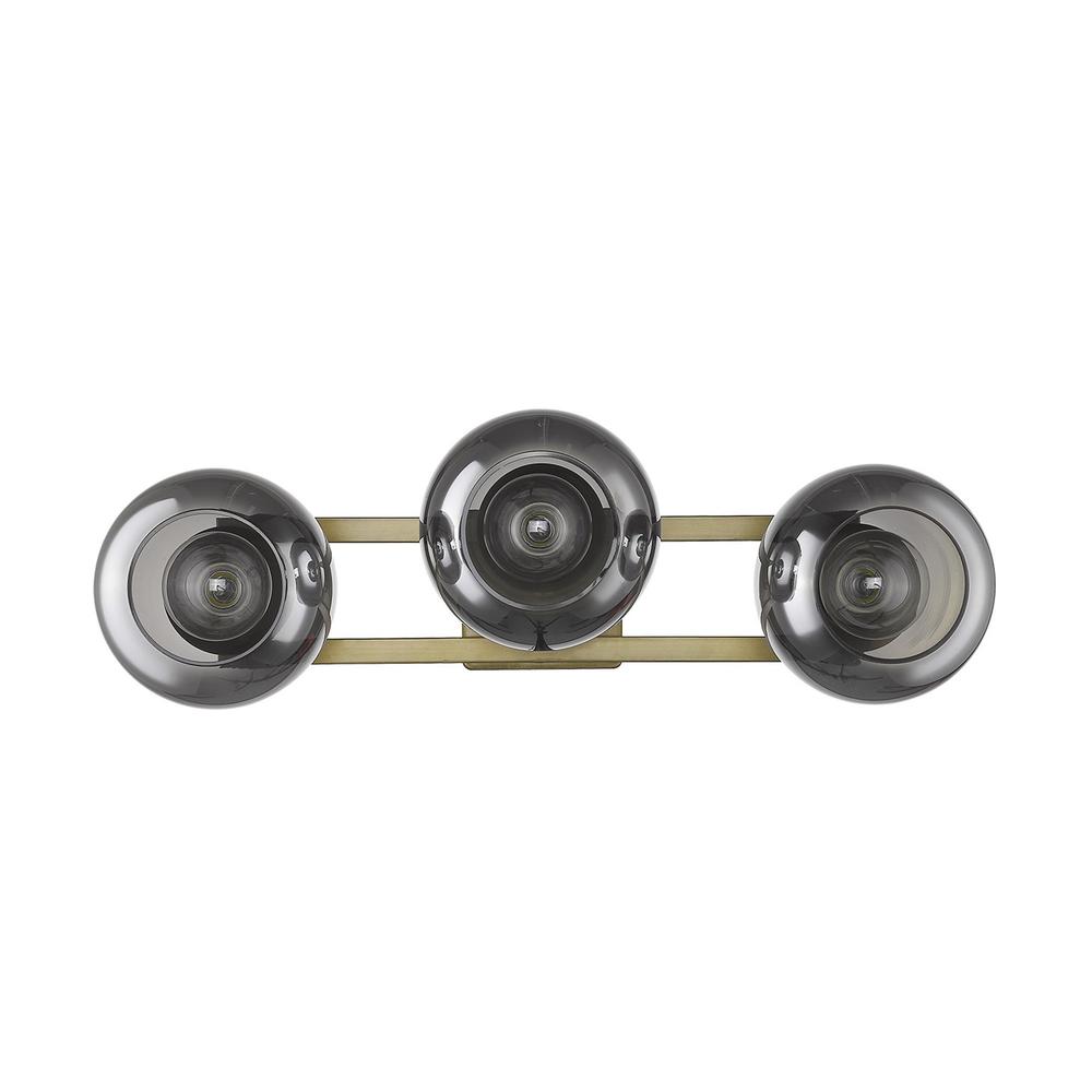 Lunette 3-Light Aged Brass Sconce. Picture 5