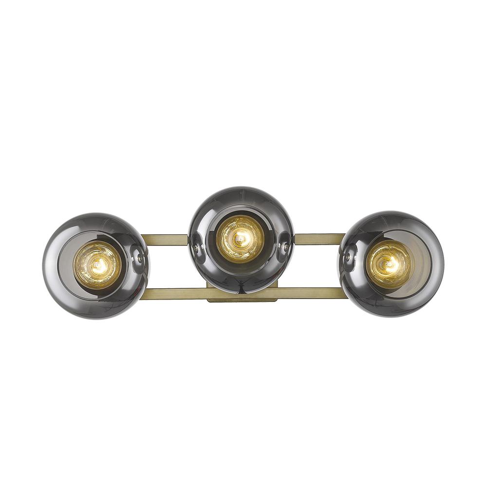 Lunette 3-Light Aged Brass Sconce. Picture 6