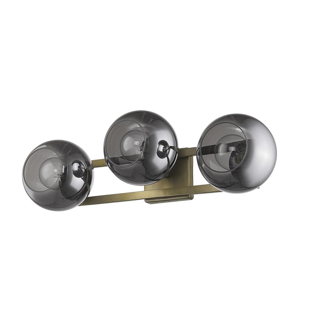 Lunette 3-Light Aged Brass Sconce. Picture 7