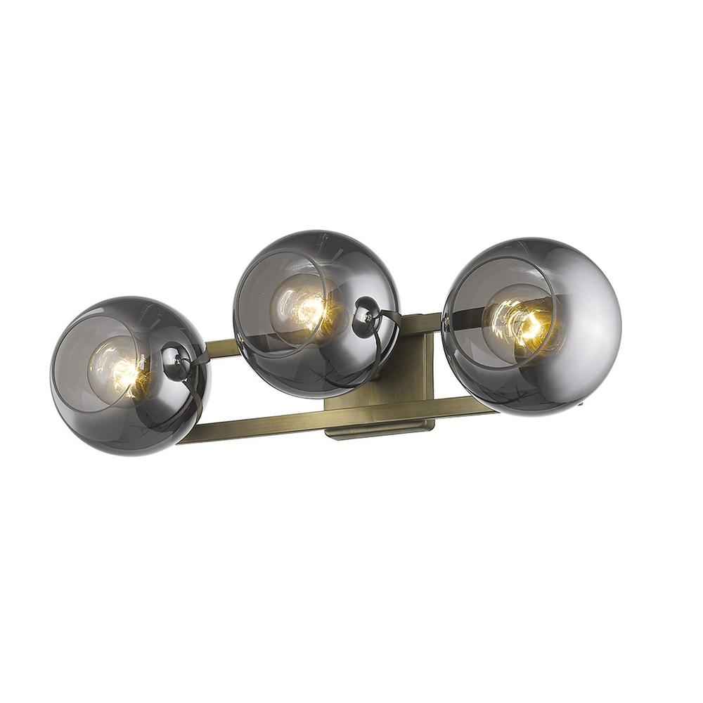 Lunette 3-Light Aged Brass Sconce. Picture 8