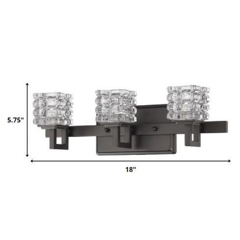 Coralie 3-Light Oil-Rubbed Bronze Sconce With Pressed Crystal Shades. Picture 5