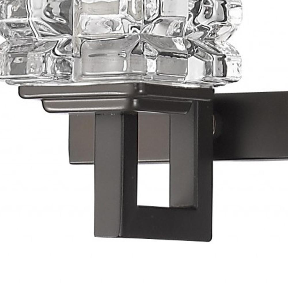 Coralie 3-Light Oil-Rubbed Bronze Sconce With Pressed Crystal Shades. Picture 3