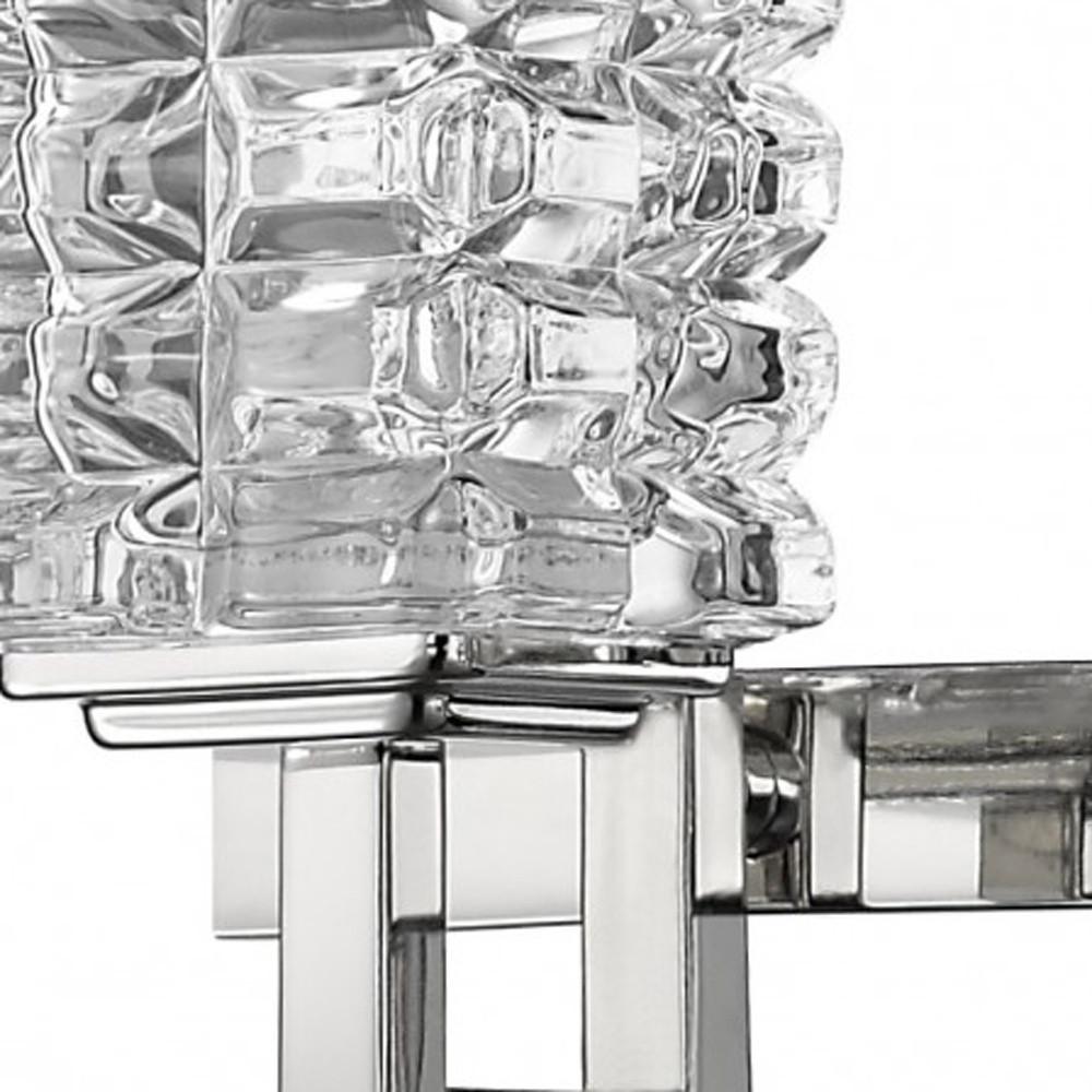 Coralie 3-Light Polished Nickel Sconce With Pressed Crystal Shades. Picture 4