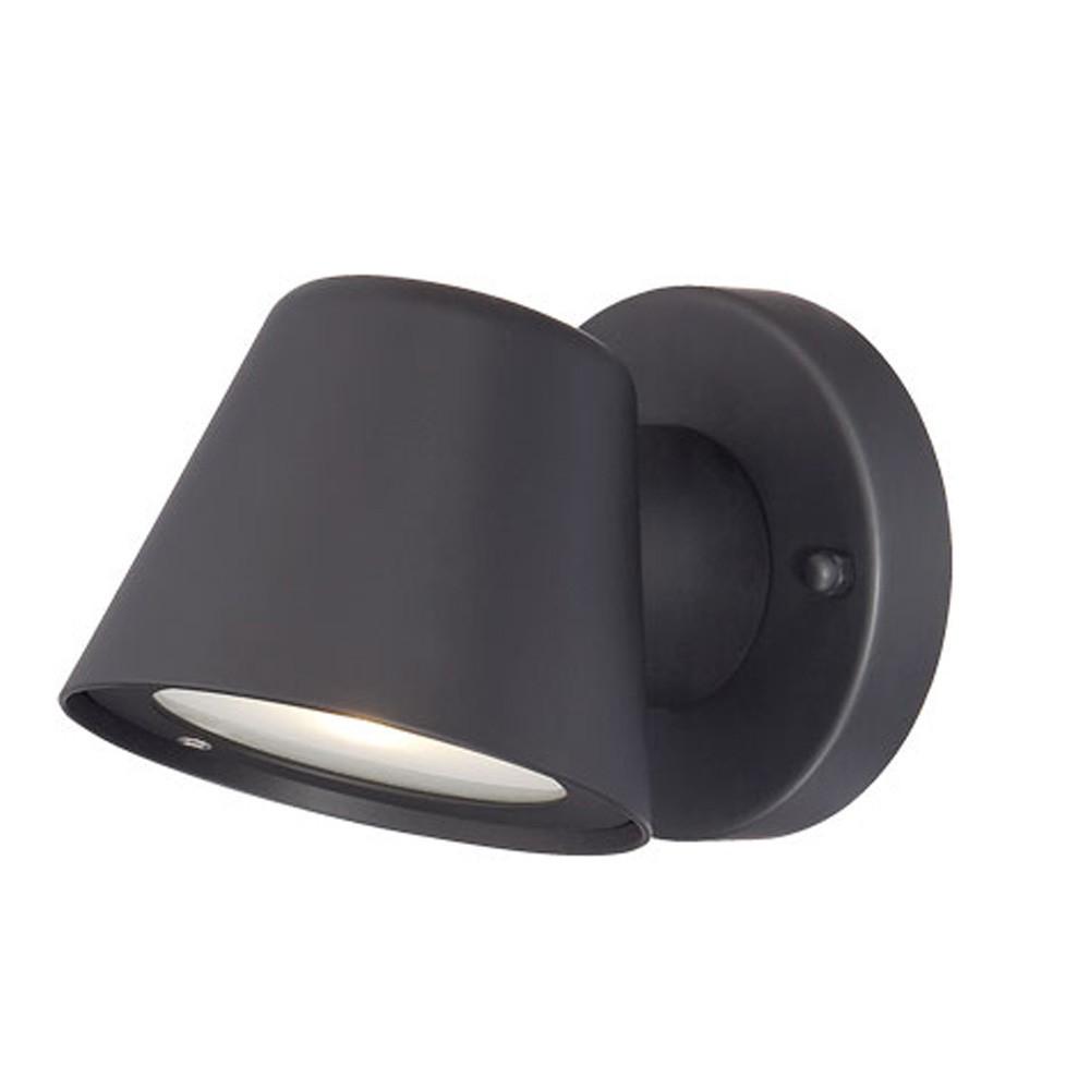 Matte Black LED Short Cone Wall Light. Picture 2