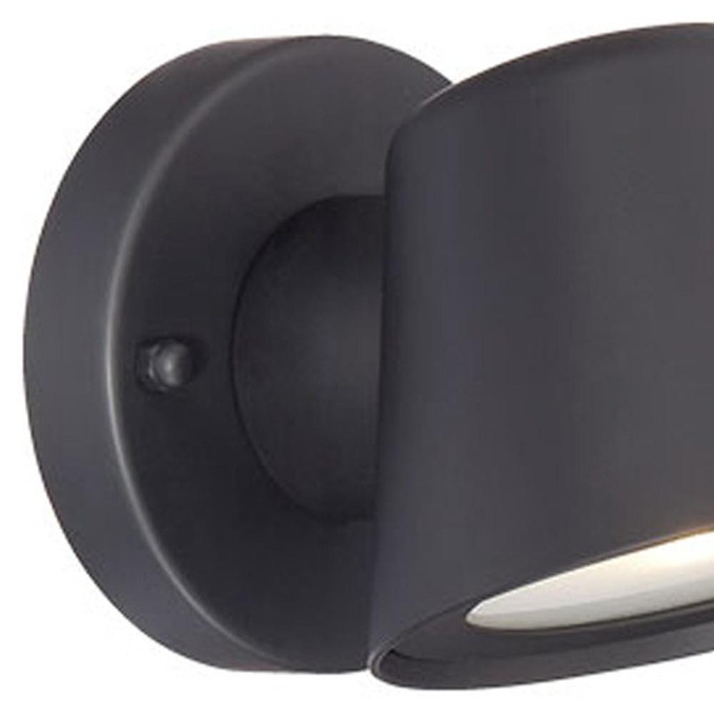 Matte Black LED Short Cone Wall Light. Picture 3